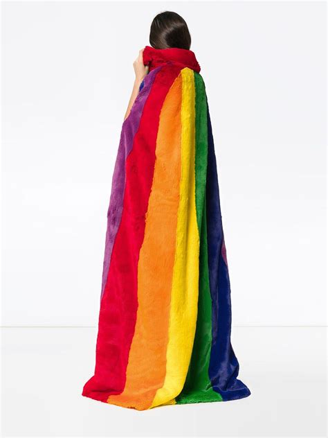 burberry rainbow stripe cape|farfetch burberry capes.